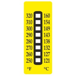 121C/160C, Temperature  Indicating Strip , 10pcs/pkt