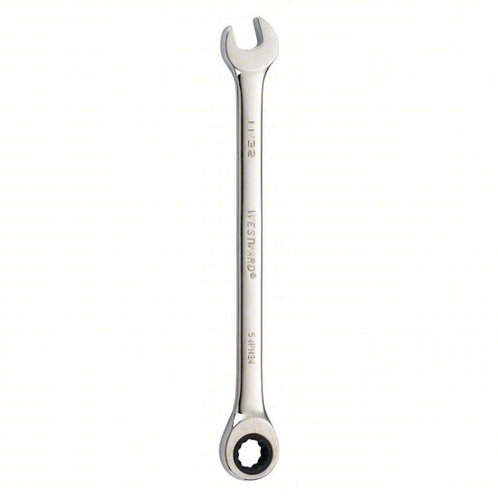 C016, Combination Wrench: Alloy Steel, Chrome, 11/32 in Head Size, 5 7/8 in Overall Lg, Std, SAE, 5pcs/box