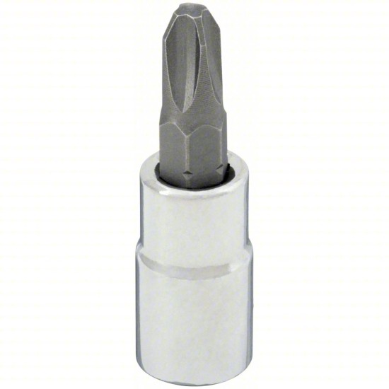 P147, Socket Bit: 1/4 in Drive Size, Phillips Tip, #1 Tip Size, 1 1/2 in Overall Lg, Fixed Insert , 5PCS