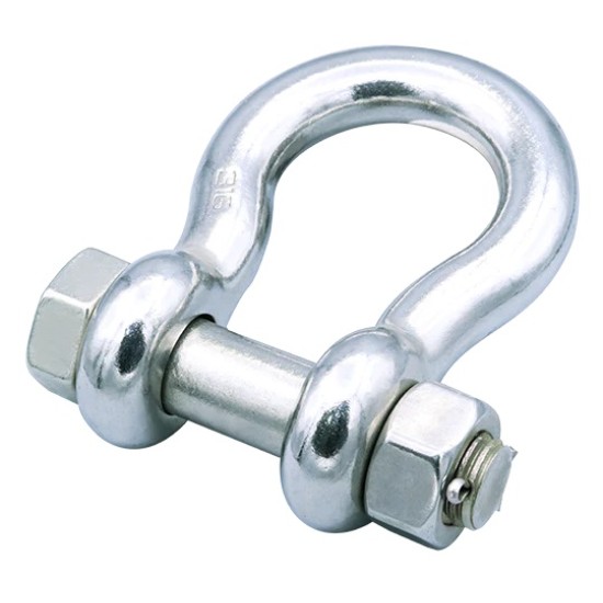 SUS 316,1" X loading 7000kg , L:112.7mm Anchor Shackle ,Nut and Cotter Pin