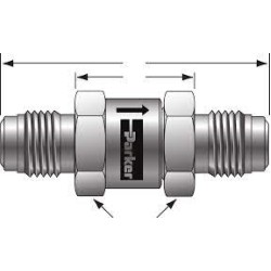 SS316 BODY,3/8''MNPT BOTH ENDS, 50PSIG CRACK PRESSURE, FLUOROCARBON RUBBER SEAL