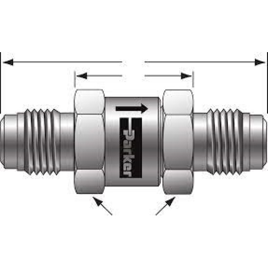 SS316 BODY,3/8''MNPT BOTH ENDS, 50PSIG CRACK PRESSURE, FLUOROCARBON RUBBER SEAL