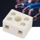 Ceramic Terminals, 2 Way Non-Fused , 8 AWG(3.26mm), 57A, 10mm², Screw Down , 450 V, 5pcs/pkt