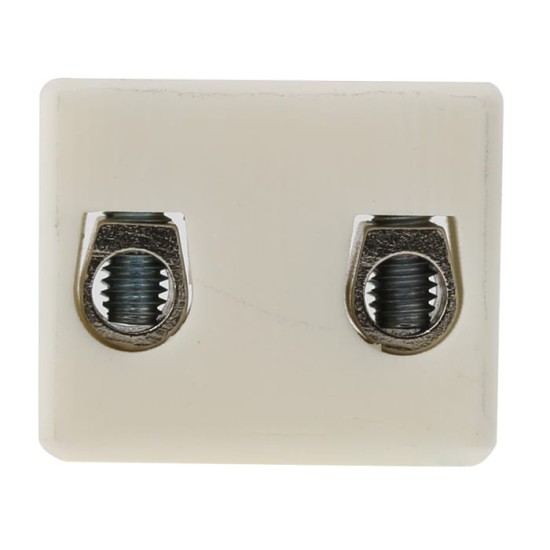 Ceramic Terminals, 2 Way Non-Fused , 8 AWG(3.26mm), 57A, 10mm², Screw Down , 450 V, 5pcs/pkt