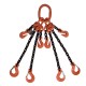 5ft Sling Hook Chain Sling, Grade 100 Alloy Steel WLL 8.4 ton for 0-45 