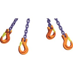 pewag Clevis set ,Oblong, Sling Hook Chain Sling, Exchange,4ea Hock, Calibration for 1 year Certificate 