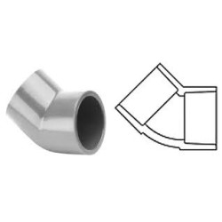 PVC ELBOW 45 DEG, 1/2" SOC X SOC, SPEARS PVC ELBOW 45 DEG, 1/2" SOC X SOC, SPEARS