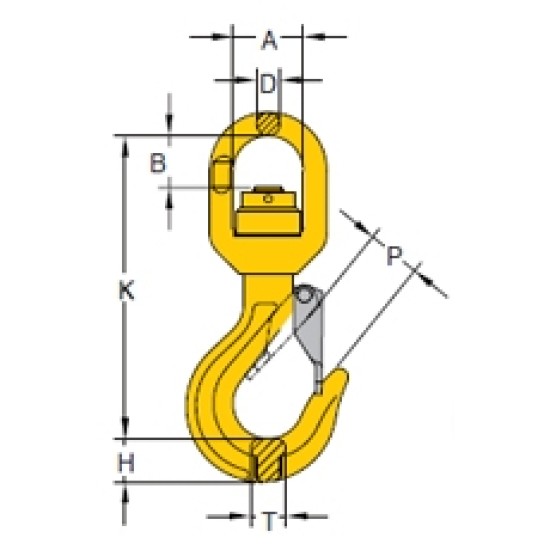 3.15 TON SWIVEL HOOK