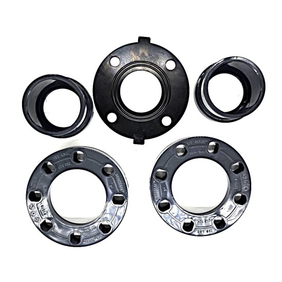 3"(88.9mm) Flanges (2pcs)& Cut-In Kit , EPDM+PTFE Gasket , without Screw 