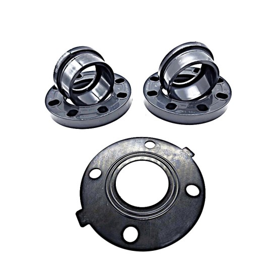 3"(88.9mm) Flanges (2pcs)& Cut-In Kit , EPDM+PTFE Gasket , without Screw 