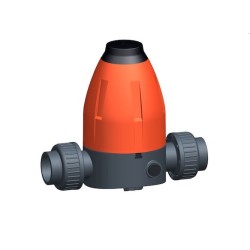 161586114, d32DN25 +GF+ PVC PRESSURE RETAINING VALVE 586/FKM UNIONS WITH SOLV. CEMENT SKT. METRIC 