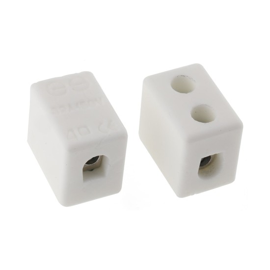 Ceramic Terminals,1 Way Non-fused , 12 AW(2.05mm)G, 5 to 32A, Screw, 4mm², Screw Down , 450 V,10pcs/pkt