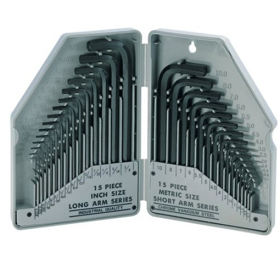 Hex Key Set - 30pcs US and Metric