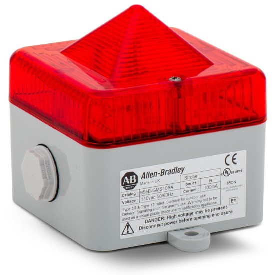 855B-GMS24R4, Red color  ,24V AC/DC ,BEACON Mini Square Beacons