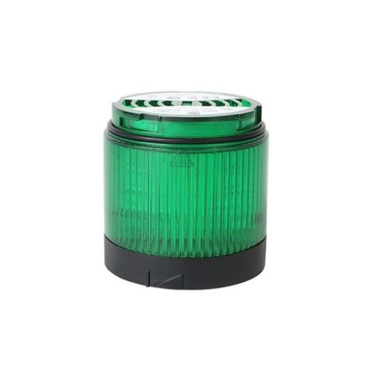 Green Output Color, 856T 70 mm Light Modules, Black Housing Color, 24V Steady LED, Standard Lens Finish