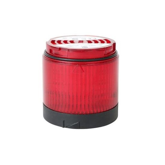 Red Output Color, 856T 70 mm Light Modules, Black Housing Color, 24V Steady LED, Standard Lens Finish