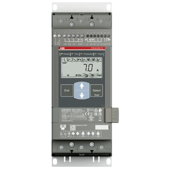 PSE45-600-70 ,SFA897105R7000 ABB Soft Starter 230V/9kW, 400V/18,5kW, 500V/22kW, 37A