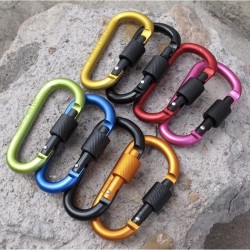 8mm X 78mm Length Carabiner Hooks, Alumnium Shackle ,10PCS/PKT