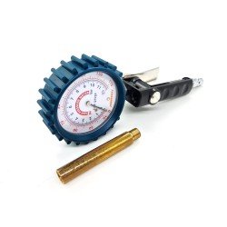 4" Extension Brand Connector , Professional 3 Function Tire Gauge, 375mm Length Hose