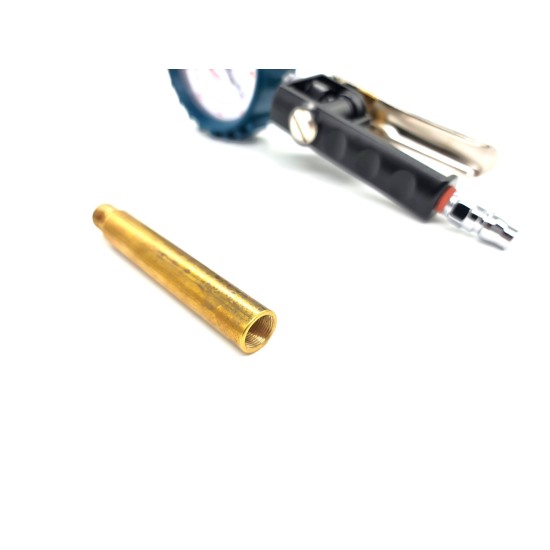 4" Extension Brand Connector , Professional 3 Function Tire Gauge, 375mm Length Hose