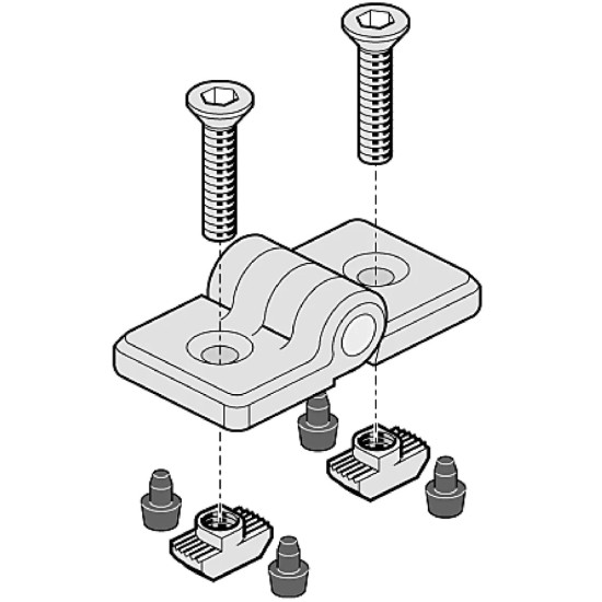 W 40mm X 45mm X 45mm X Length 90mm Plastic Hinges, Aluminium Profile ,2pcs/box