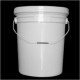 Bucket, Container,5 Gal,White,c/w cover 