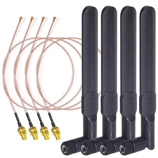 90 degree WiFi Antenna Cable Assembly,Type RG178 WiFi Antenna Cable Assembly, 4 sets/pack 