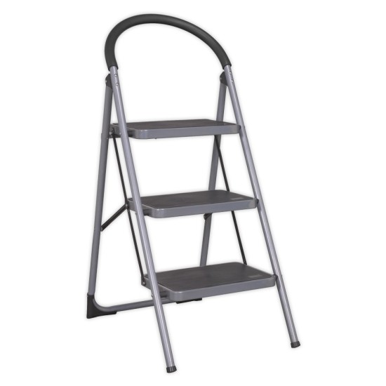 ASL23, UK, step stool 3-tread 150kg capacity 