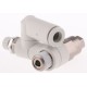 Male thread 1/8" BSPT, tubing 6mm OD X female thread 5mm , Japan Air Fitting