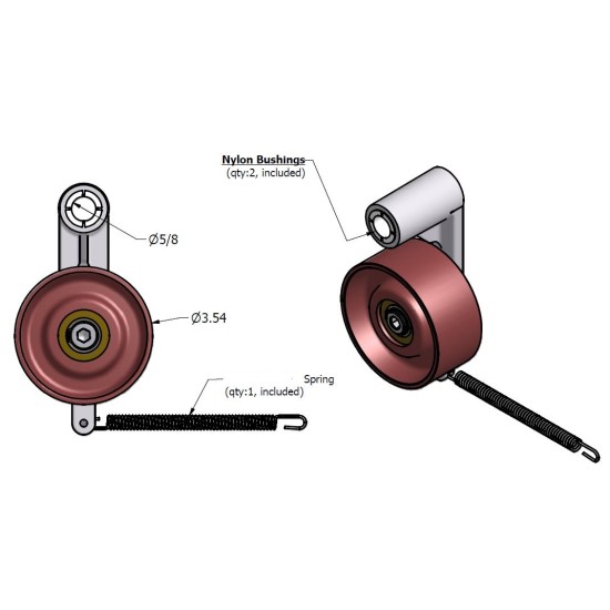 ARC ,Paxton Auto Idler Tensioning Assembly ,Pulley &amp; Bearing Assembly ,Idler Base,Bush