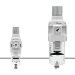 Air Regulator ,Japan ,AW30-N03E-Z-B, with reading PSI only (0-150 PSI) , 3/8" x 3/8"