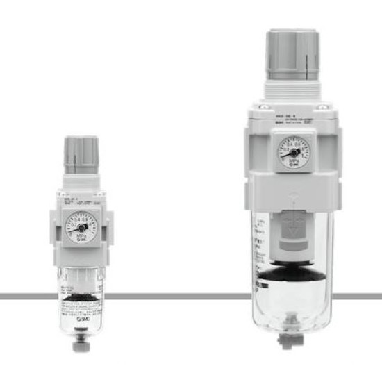 Air Regulator ,Japan ,AW30-N03E-Z-B, with reading PSI only (0-150 PSI) , 3/8" x 3/8"