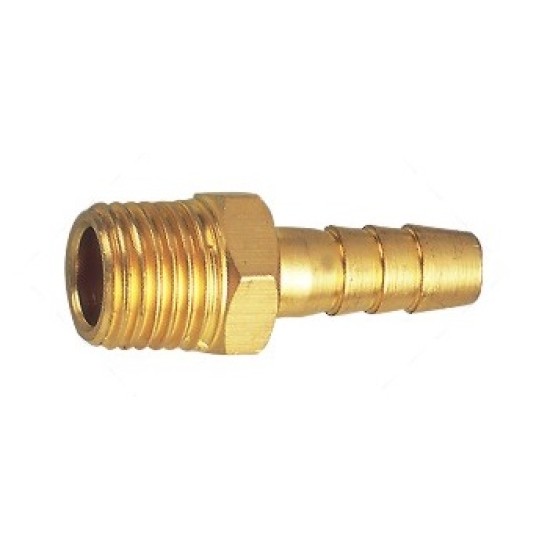 BRASS HOSE CONNECTOR , 3/4" THREAD , 5/8" HOSE