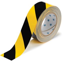 2" Black/Yellow USA Floor Marking Tape ,100ft