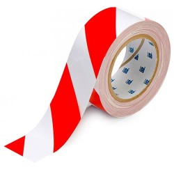 2" Red/White USA Floor Marking Tape ,100ft