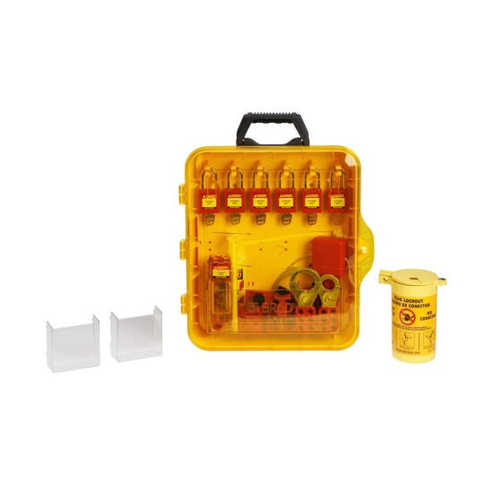 Electrical Lockout Station with Keyed Different Nylon Safety Lockout Padlocks - 14% Savings Versus Purchased Separately