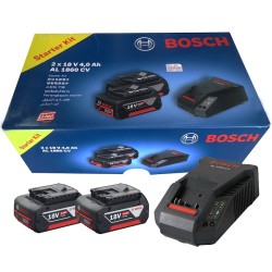 18V BOSCH Starter kit 18V x 4.0ah (2pcs battery & 1 pc charger)