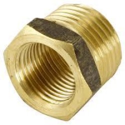 1/4" x 1/8" Brass Hex Bush