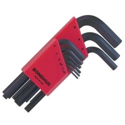 Hex Key L-Wrench Set (Short Arm) - USA,9pcs (1.5, 2, 2.5, 3, 4, 5, 6, 8, 10) mm