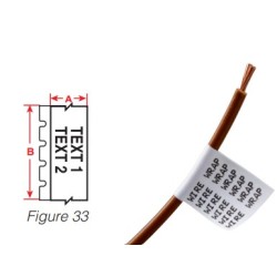 A:9.53mm, Black On White, Nylon Cloth Wire & Cable Wraps 