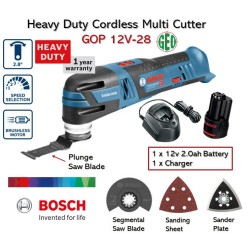 Bosch 12V Cordless Multi-Cutter GOP 12 V-28 ,With 2.0AH  AL12V40 Battery 2pcs