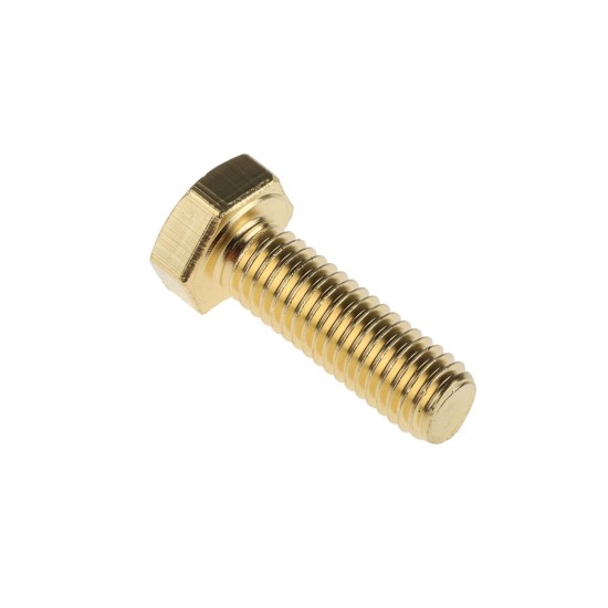 ¼" -20g X 1" Brass Hex Bolt , 100pcs/pkt