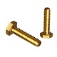 ¼" -20g X 1" Brass Hex Bolt , 100pcs/pkt