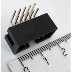 10W IDC box header, right-angle PCB type 