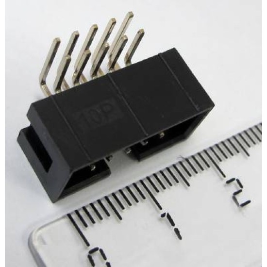 10W IDC box header, right-angle PCB type 