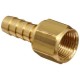 BRASS K.C NIPPLE FEMALE THREAD 1/2" X 1/2" FITTING