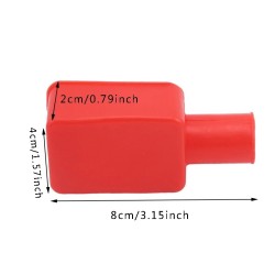 40mm X 80mm Total Length ,Red or Black Battery Poles Protection Cover 