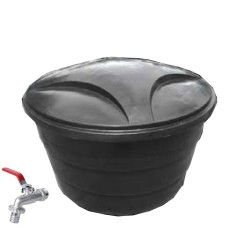 80gal(360lit) ,PVC Black Tank W42" X H25" X 33" Base , Complete with Water Tap 