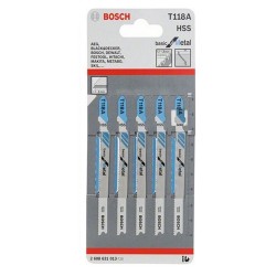 5pcs/pkt, Bosch (2608631013) Jig Saw Blade For Metal T118A  