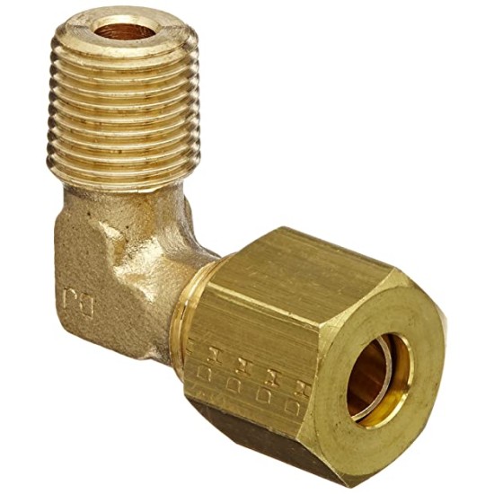 1/2'' tubing OD x 1/4'' male Thread (Brass Male Elbow) 